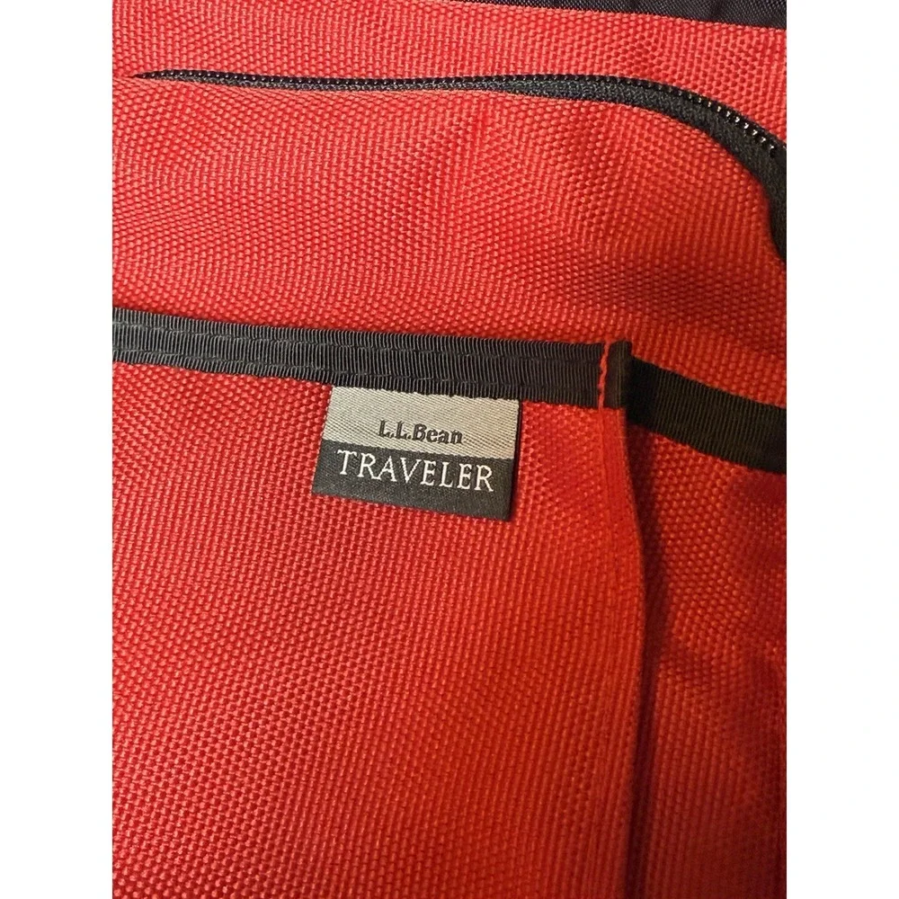L.L. Bean Traveler Red Laptop‎ Briefcase Messenger Bag 12x19